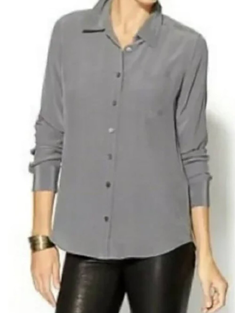 EQUIPMENT Silk Button-Down Shirt – Taupe – Size S – NWOT